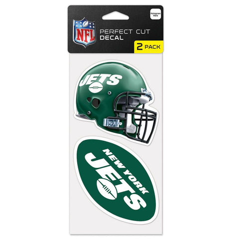 New York Jets Decal 4x4 Perfect Cut Set of 2 - Special Order