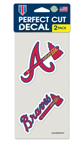 Atlanta Braves Set of 2 Die Cut Decals