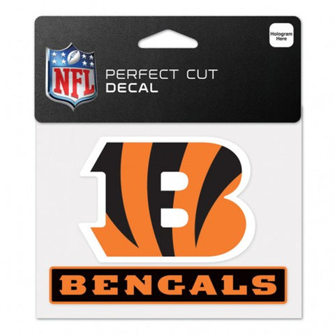 Cincinnati Bengals Decal 4.5x5.75 Perfect Cut Color - Special Order