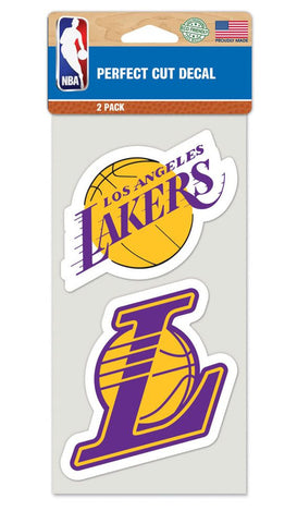 Los Angeles Lakers Decal 4x4 Perfect Cut Set of 2