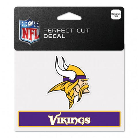 Minnesota Vikings Decal 4.5x5.75 Perfect Cut Color - Special Order