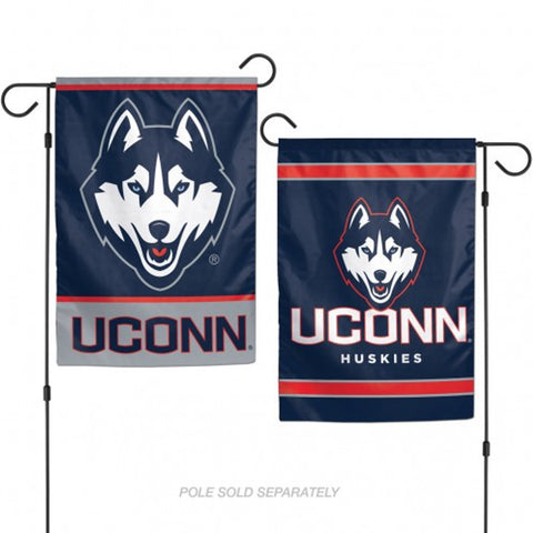 Connecticut Huskies Flag 12x18 Garden Style 2 Sided - Special Order