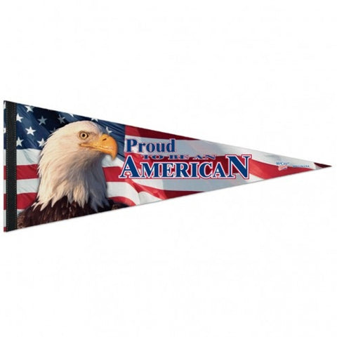 American Flag Pennant - 12"x30" - Proud To Be American - Special Order