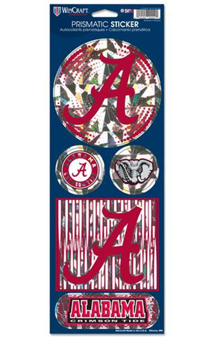 Alabama Crimson Tide Stickers Prismatic