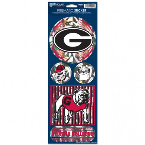 Georgia Bulldogs Decal 4x11 Die Cut Prismatic Style