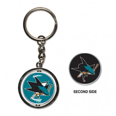 San Jose Sharks Key Ring Spinner Style