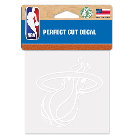 Miami Heat Decal 4x4 Perfect Cut White - Special Order