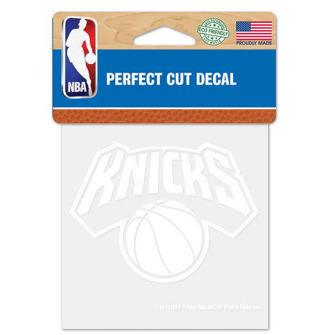 New York Knicks Decal 4x4 Perfect Cut White