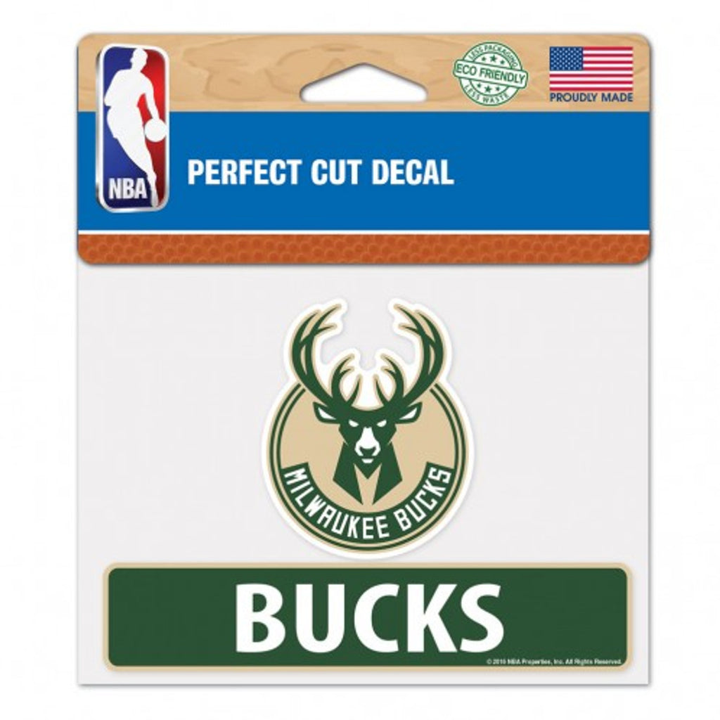 Milwaukee Bucks Decal 4.5x5.75 Perfect Cut Color - Special Order