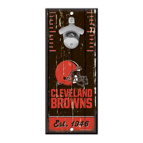 Cleveland Browns Sign Wood 5x11 Bottle Opener