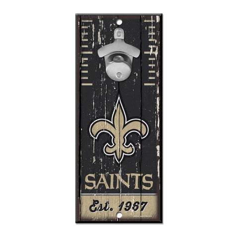 New Orleans Saints Sign Wood 5x11 Bottle Opener