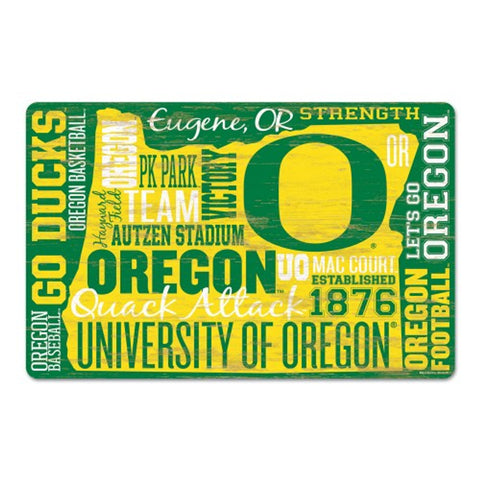 Oregon Ducks Sign 11x17 Wood Wordage Design