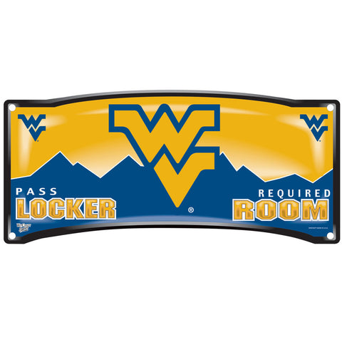 West Virginia Mountaineers Sign 8x19 Plastic Locker Room Style