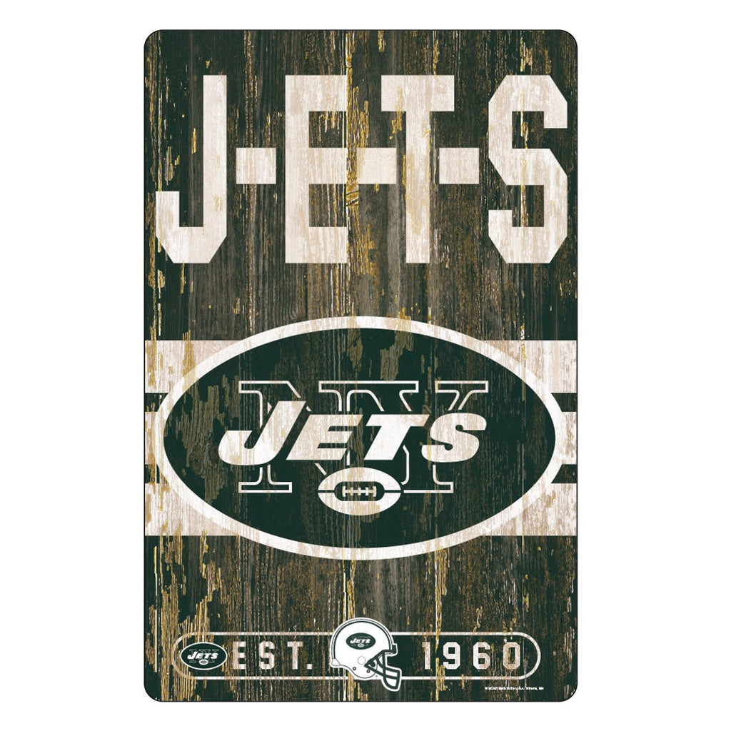 New York Jets Sign 11x17 Wood Slogan Design