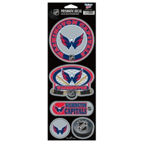 Washington Capitals Decal 4x11 Die Cut Prismatic Style - Special Order
