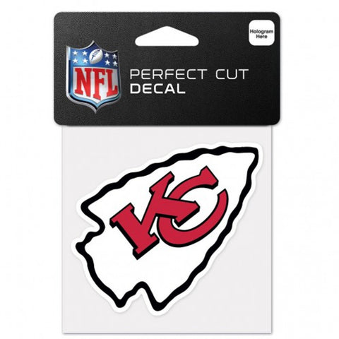 Kansas City Chiefs Decal 4x4 Perfect Cut Color