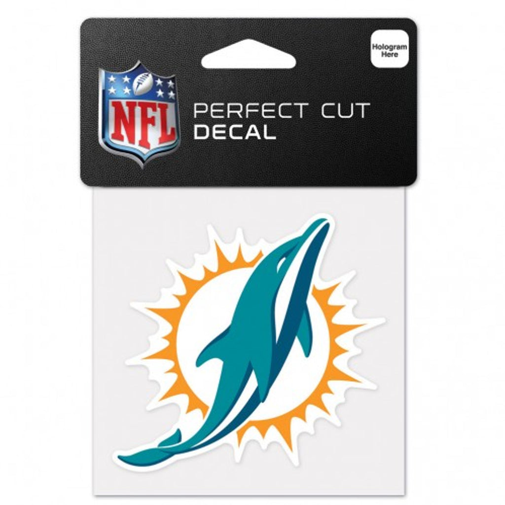 Miami Dolphins Decal 4x4 Perfect Cut Color