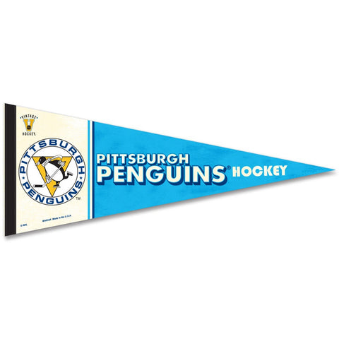 Pittsburgh Penguins Pennant 12x30 Premium Style Vintage Design Special Order