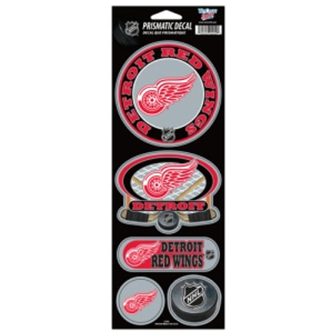 Detroit Red Wings Decal 4x11 Die Cut Prismatic Style - Special Order