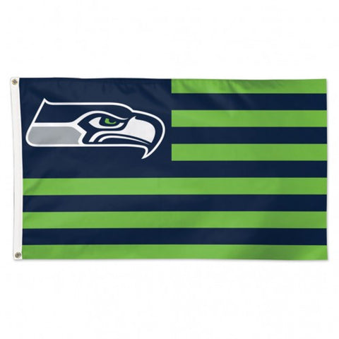 Seattle Seahawks Flag 3x5 Deluxe Americana Design