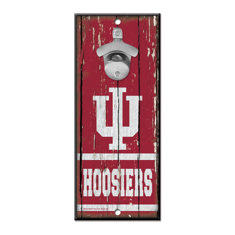 Indiana Hoosiers Sign Wood 5x11 Bottle Opener