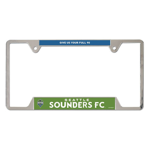 Seattle Sounders License Plate Frame Metal Special Order