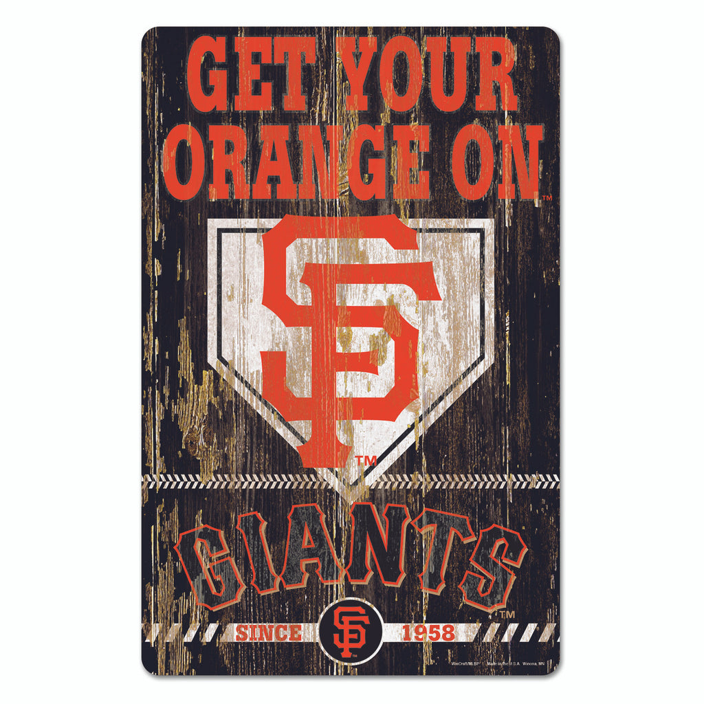 San Francisco Giants Sign 11x17 Wood Slogan Design