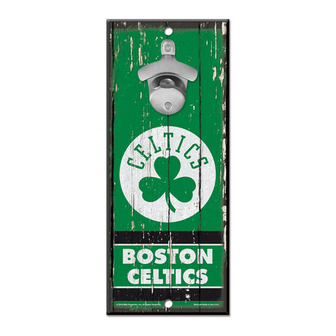 Boston Celtics Sign Wood 5x11 Bottle Opener - Special Order