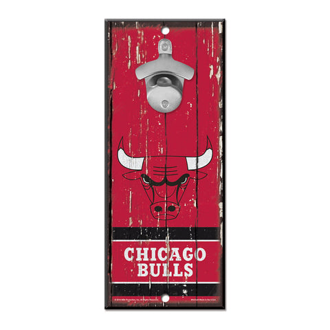 Chicago Bulls Sign Wood 5x11 Bottle Opener - Special Order