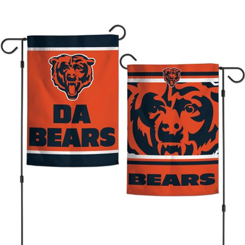 Chicago Bears Flag 12x18 Garden Style 2 Sided Slogan Design - Special Order