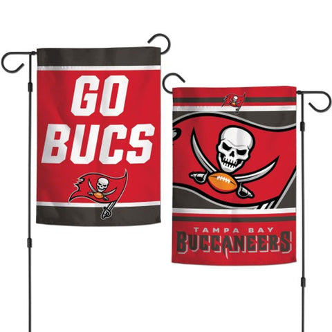 Tampa Bay Buccaneers Flag 12x18 Garden Style 2 Sided Slogan Design - Special Order