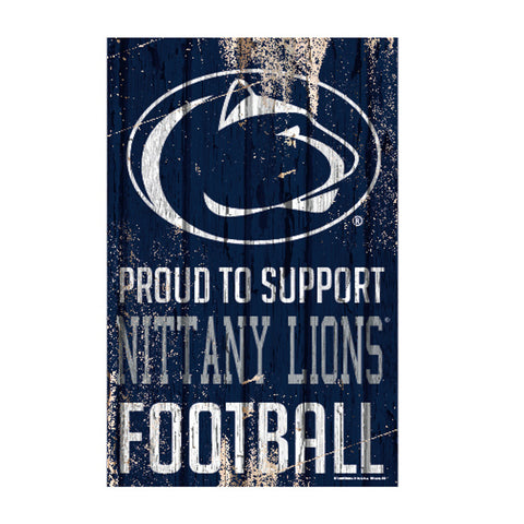 Penn State Nittany Lions Sign 11x17 Wood Proud to Support Design - Special Order