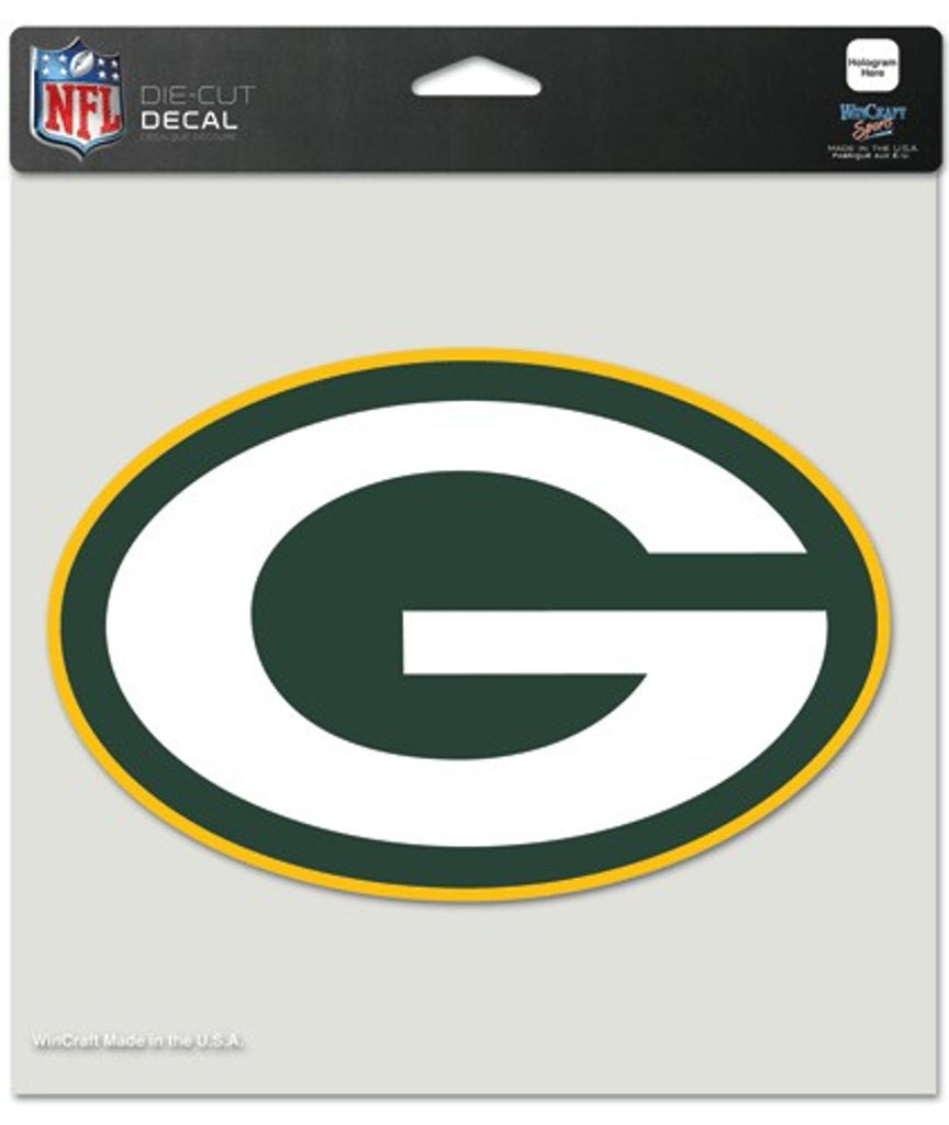 Green Bay Packers Decal 8x8 Die Cut Color