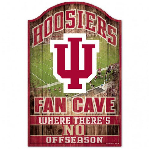 Indiana Hoosiers Sign 11x17 Wood Fan Cave Design