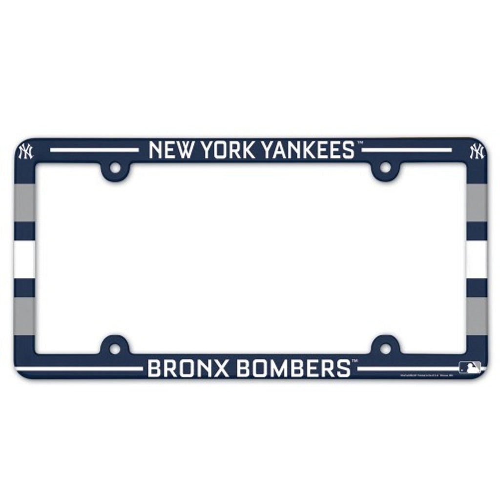 New York Yankees License Plate Frame Plastic Full Color Style