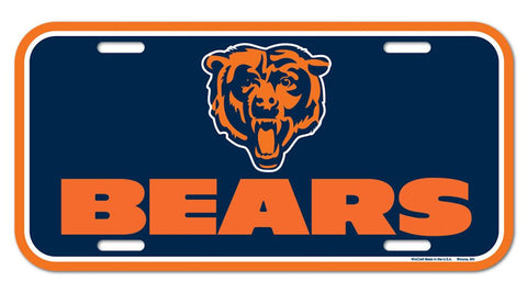 Chicago Bears License Plate Plastic
