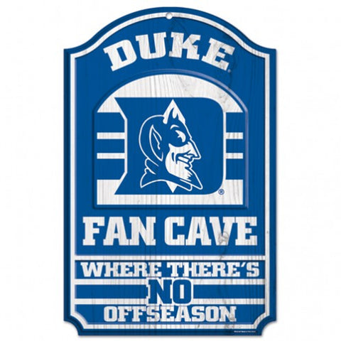 Duke Blue Devils Wood Sign - 11"x17" Fan Cave Design