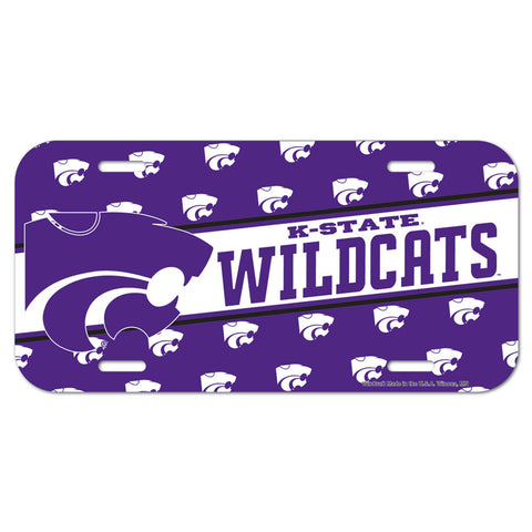 Kansas State Wildcats License Plate Plastic - Special Order