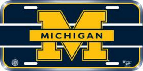 Michigan Wolverines License Plate Plastic