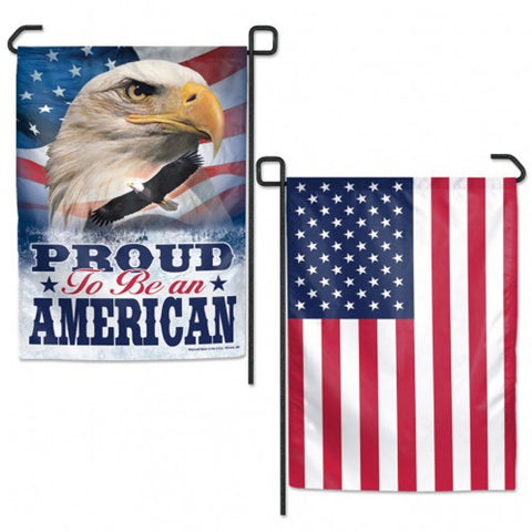 American Flag 12x18 Garden Style 2 Sided Proud American - Special Order