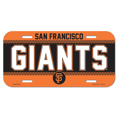 San Francisco Giants License Plate Plastic
