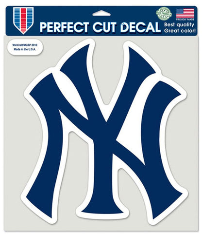 New York Yankees Decal 8x8 Die Cut Color NY