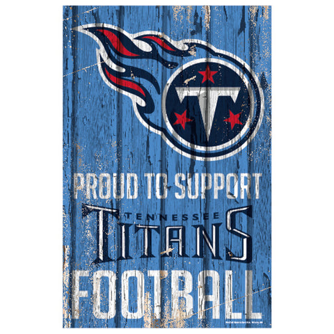 Tennessee Titans Sign 11x17 Wood Proud to Support Design