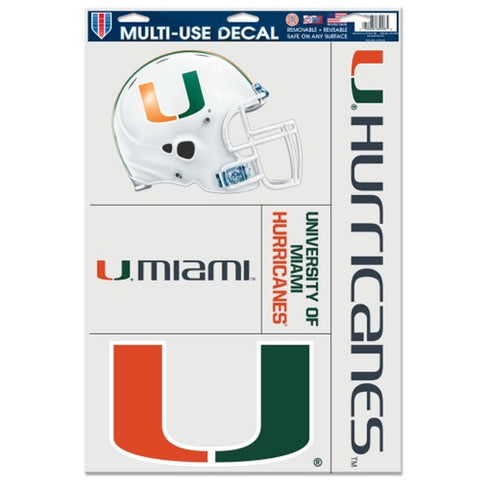 Miami Hurricanes Decal 11x17 Ultra