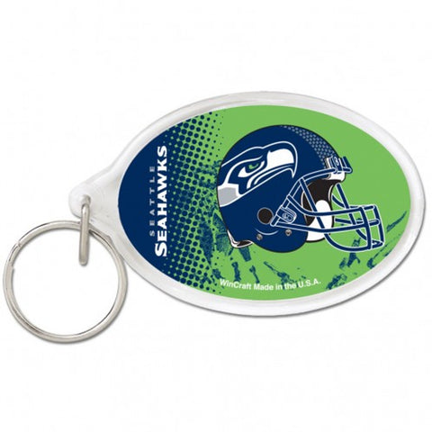 Seattle Seahawks Key Ring Acrylic Oval - Special Order