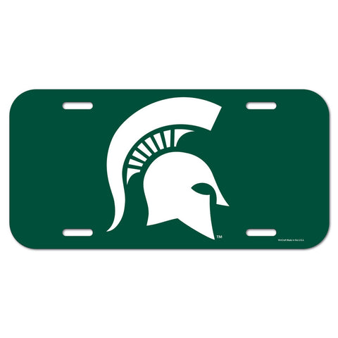 Michigan State Spartans License Plate Plastic