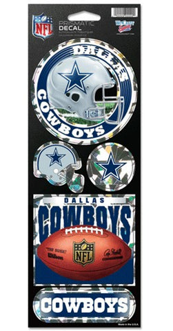 Dallas Cowboys Decal 4x11 Die Cut Prismatic Style