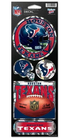 Houston Texans Decal 4x11 Die Cut Prismatic Style
