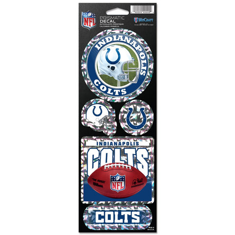 Indianapolis Colts Decal 4x11 Die Cut Prismatic Style