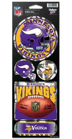 Minnesota Vikings Decal 4x11 Die Cut Prismatic Style